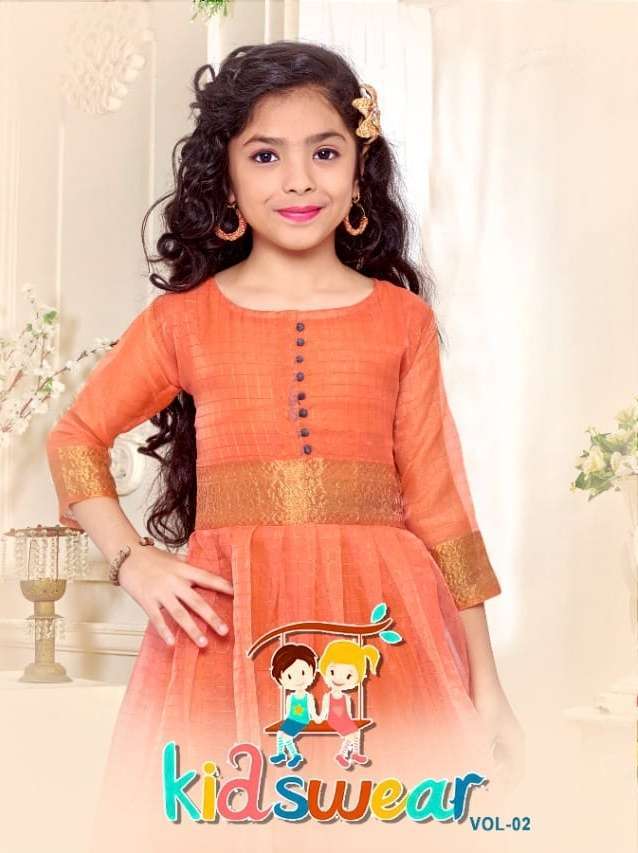 pr kids wear vol 2 festive wear organza adorable kids gown 