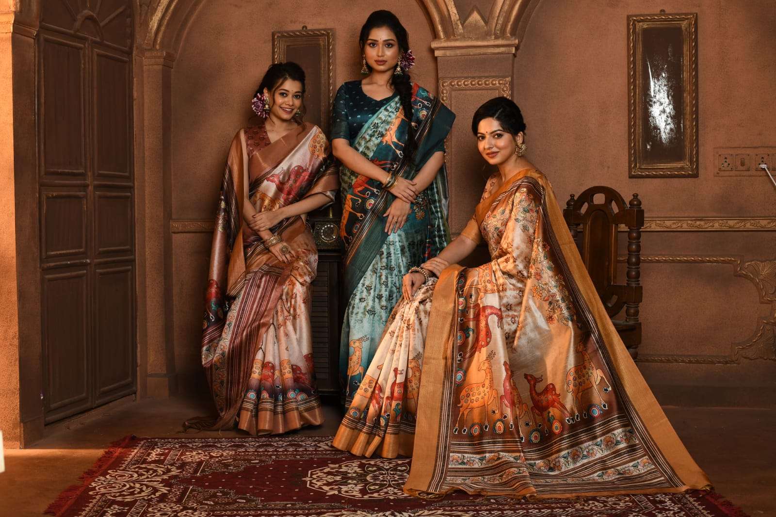 rajgharana designer tussar silk saree