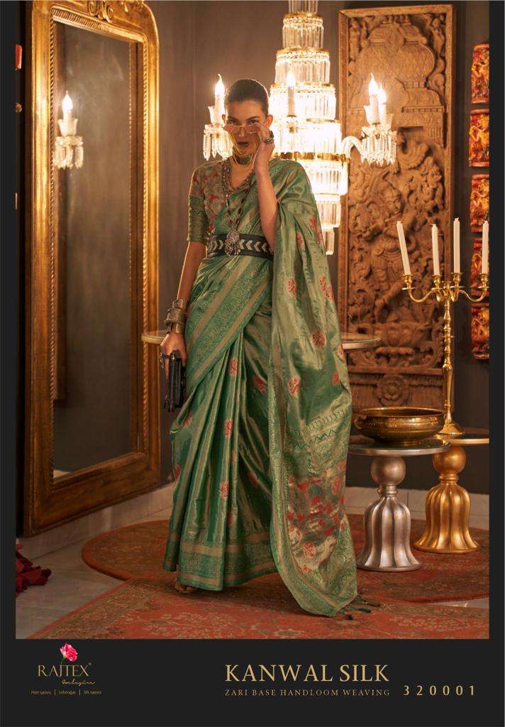 rajtex kanwal silk 32000 series handloom weaving saree 