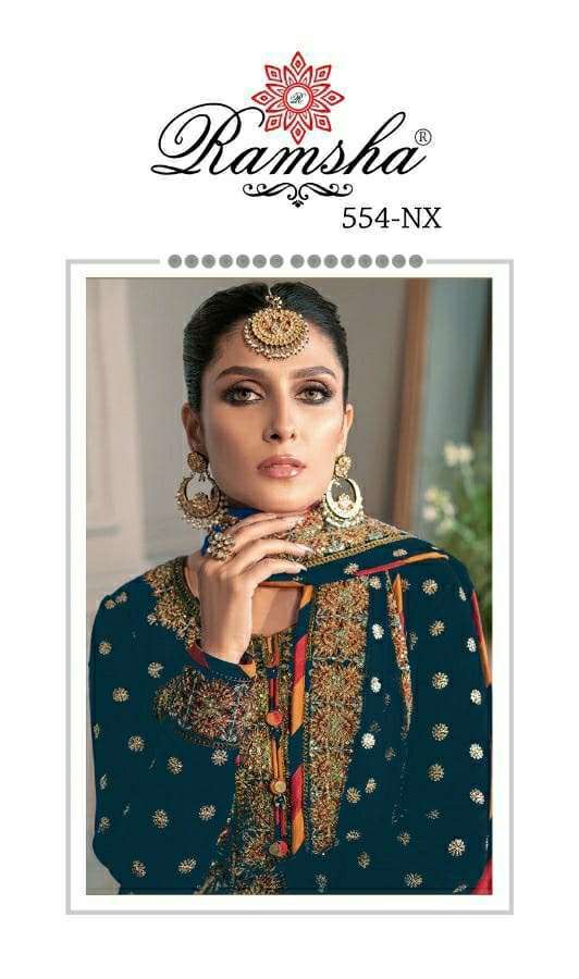 ramsha R-554 nx georgette heavy embroidery suit 