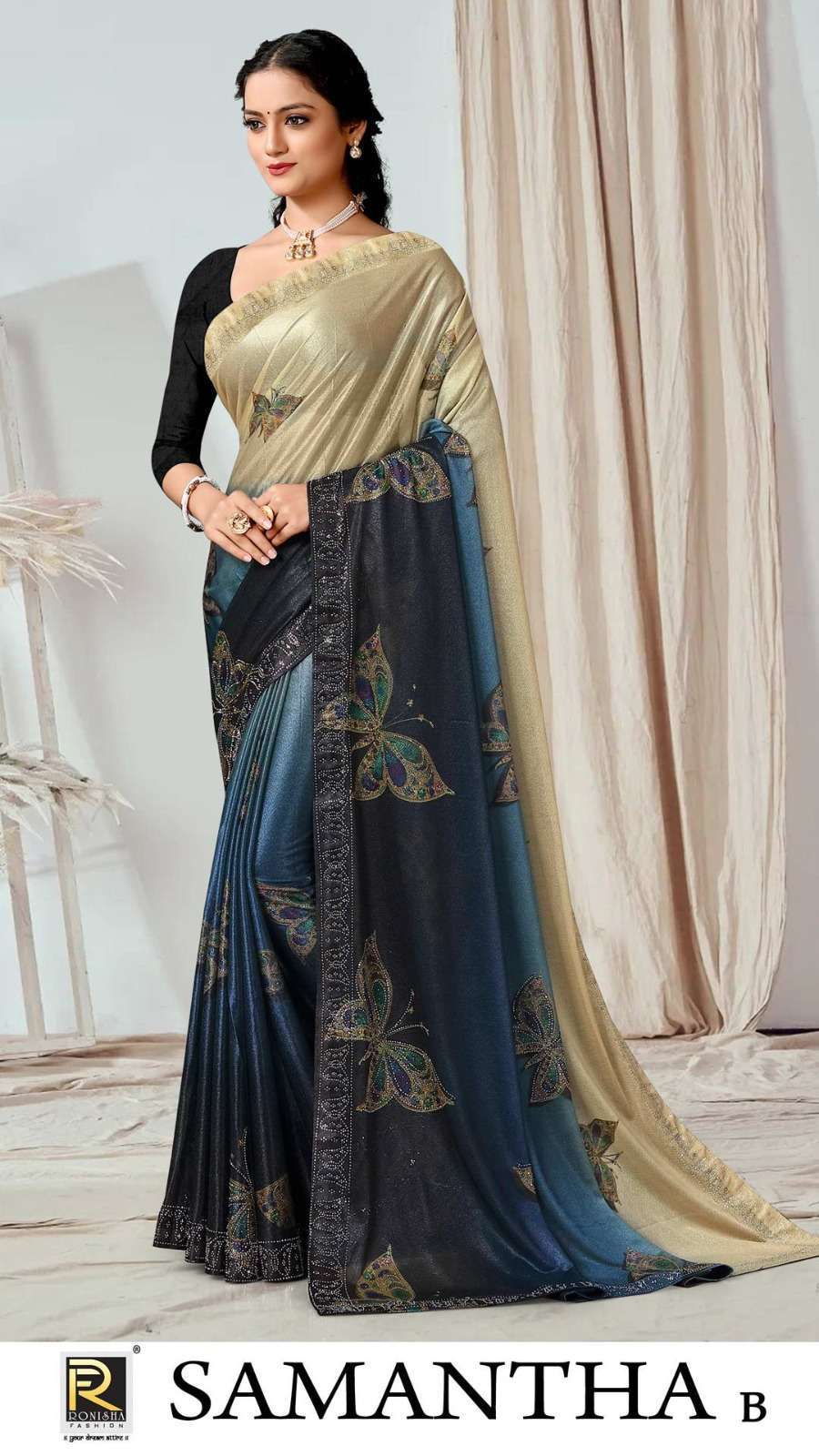 ranjna saree samantha imported lycra saree