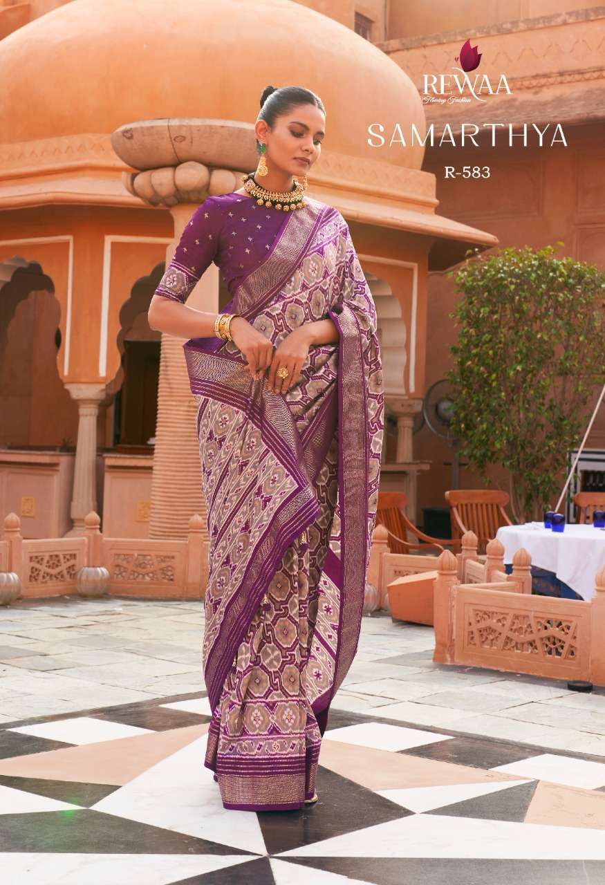 rewaa samarthya series 578-586 fancy silk saree