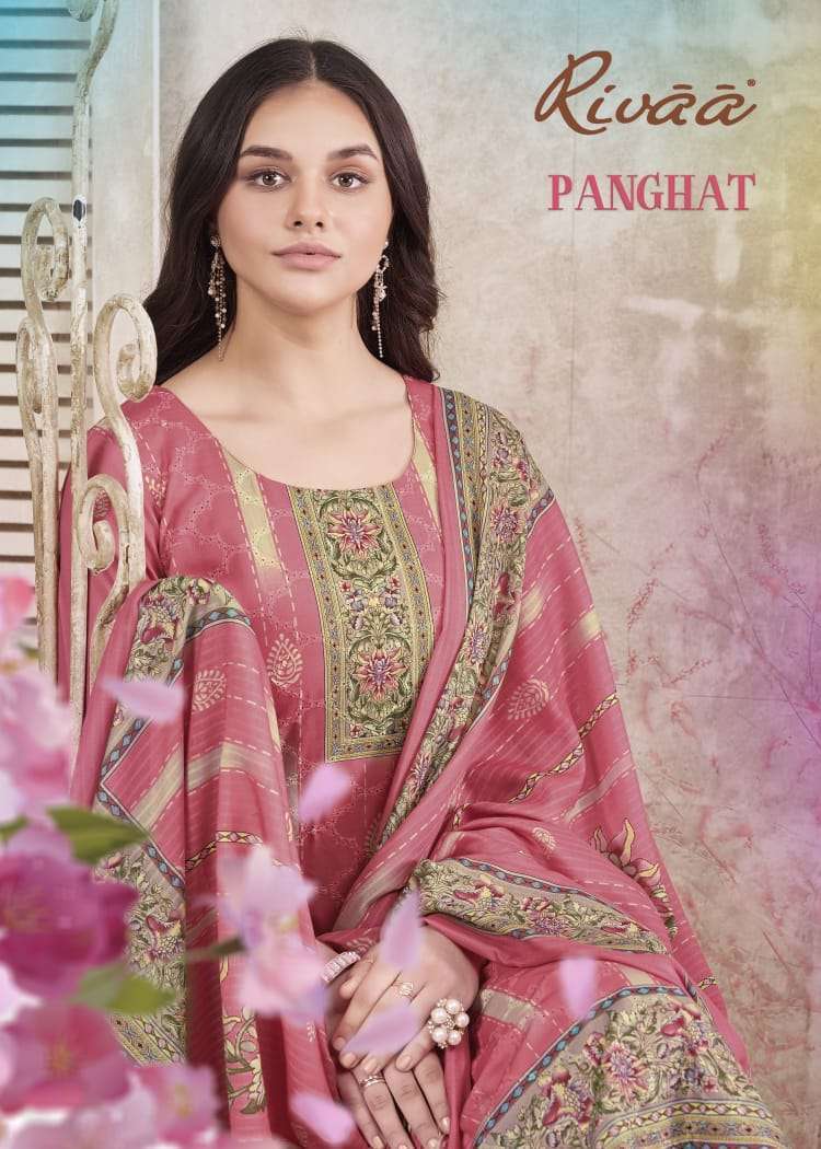 rivaa exports panghat series 4058-4063 cotton embroidery suit