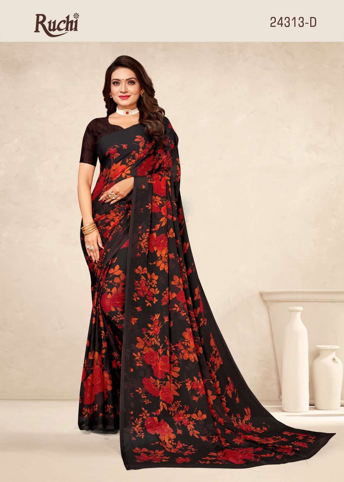 ruchi series 24313 chiffon saree