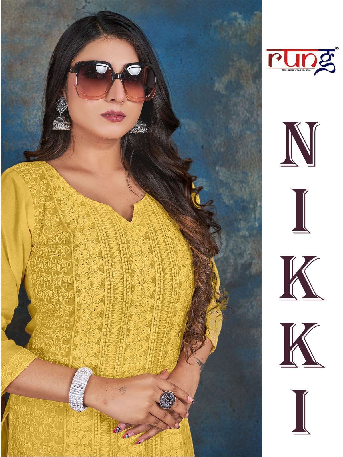 rung nikki series 01-08 heavy rayon kurti 