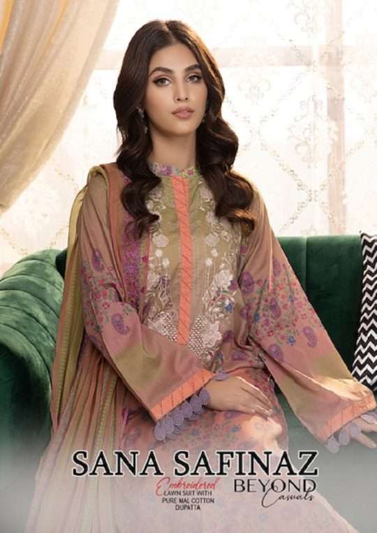 Sana Safina Beyond Casual series 1115-1118 Pure Lawn Cotton suit