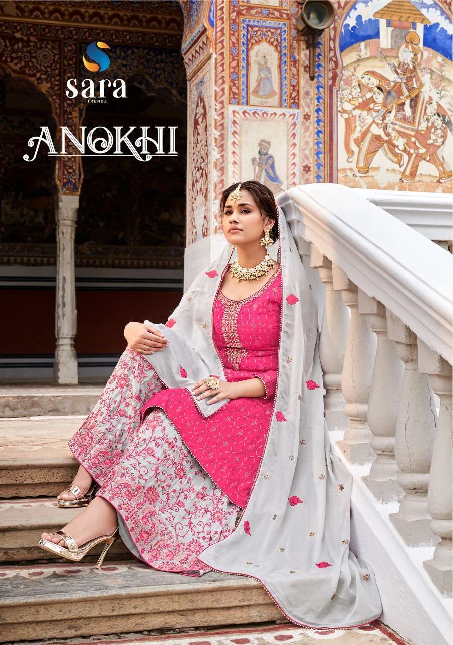 sara trendz anokhi series 3901-3904 Chinon suit