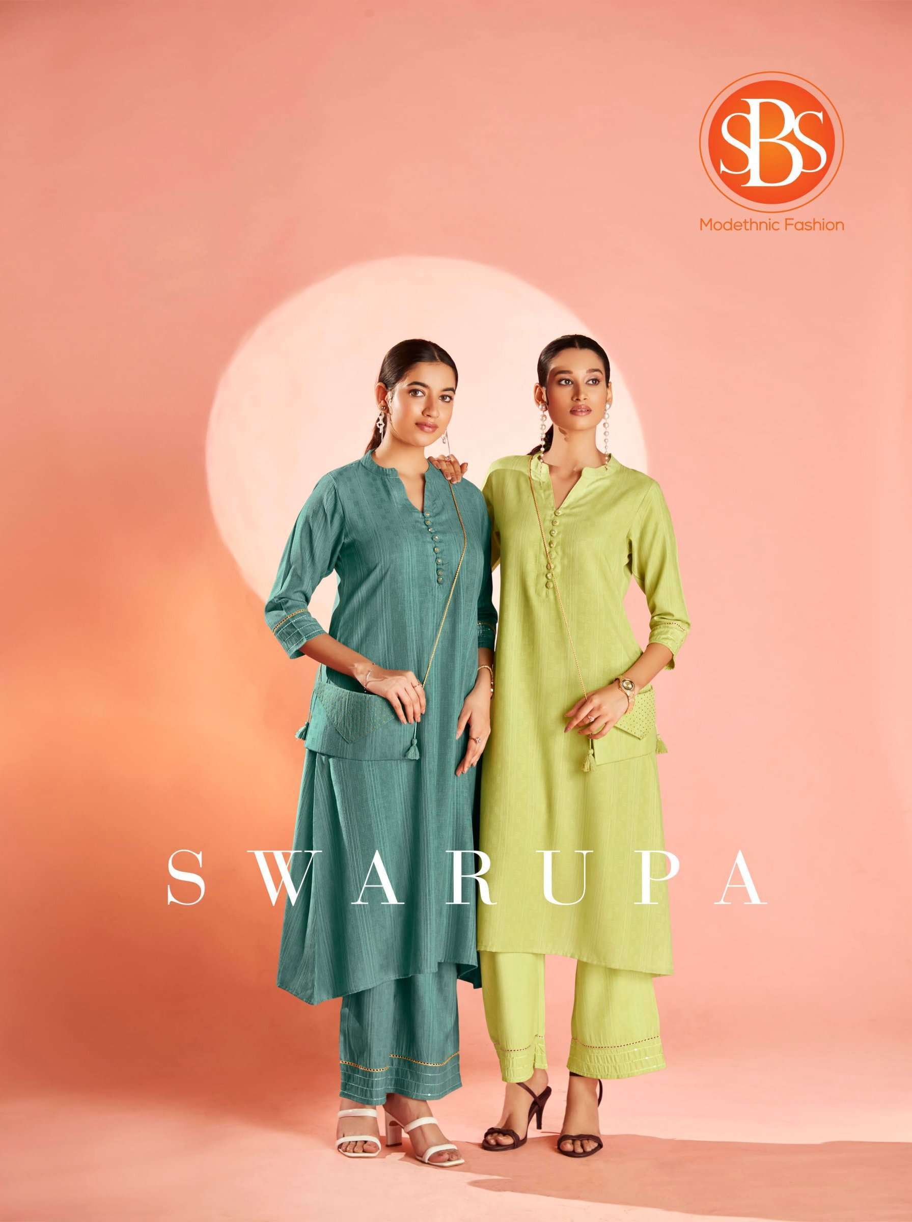 sbs fashion swarupa series 4215-4218 rayon fancy kurti with pant 