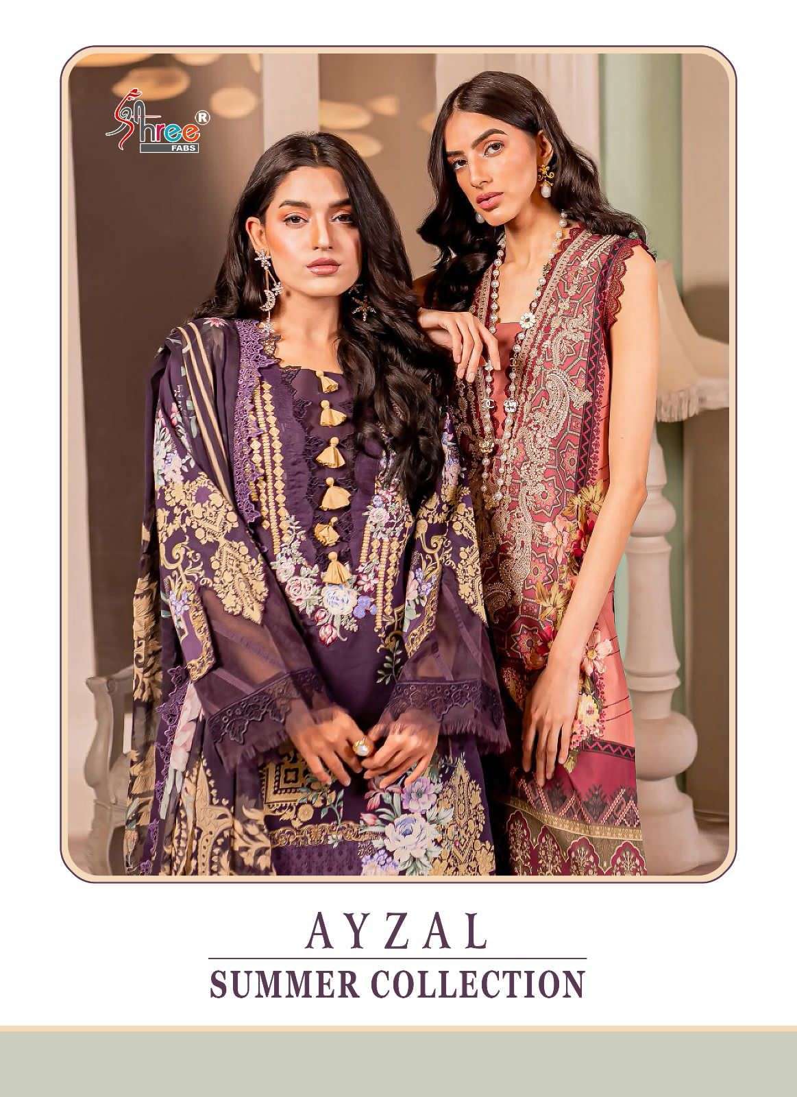 shree fabs ayzal summer collection series 3146-3151 pure cotton suit
