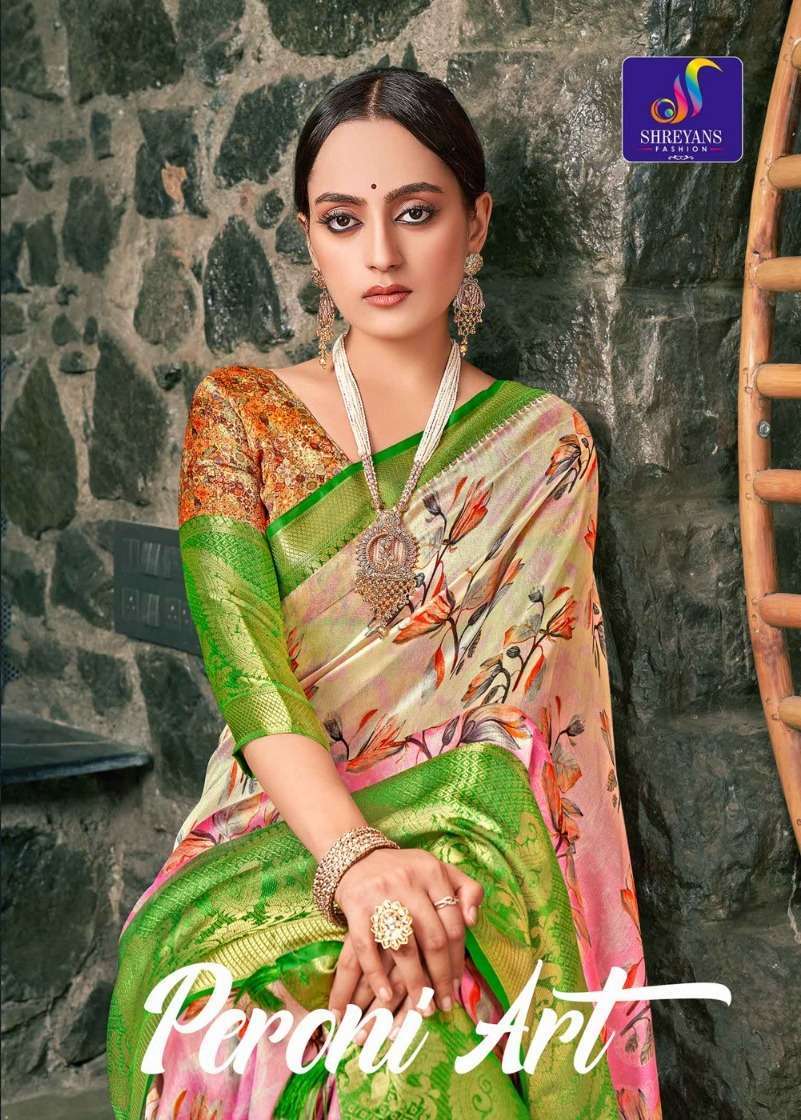 shreyans fashion peroni art  cotton printed saree