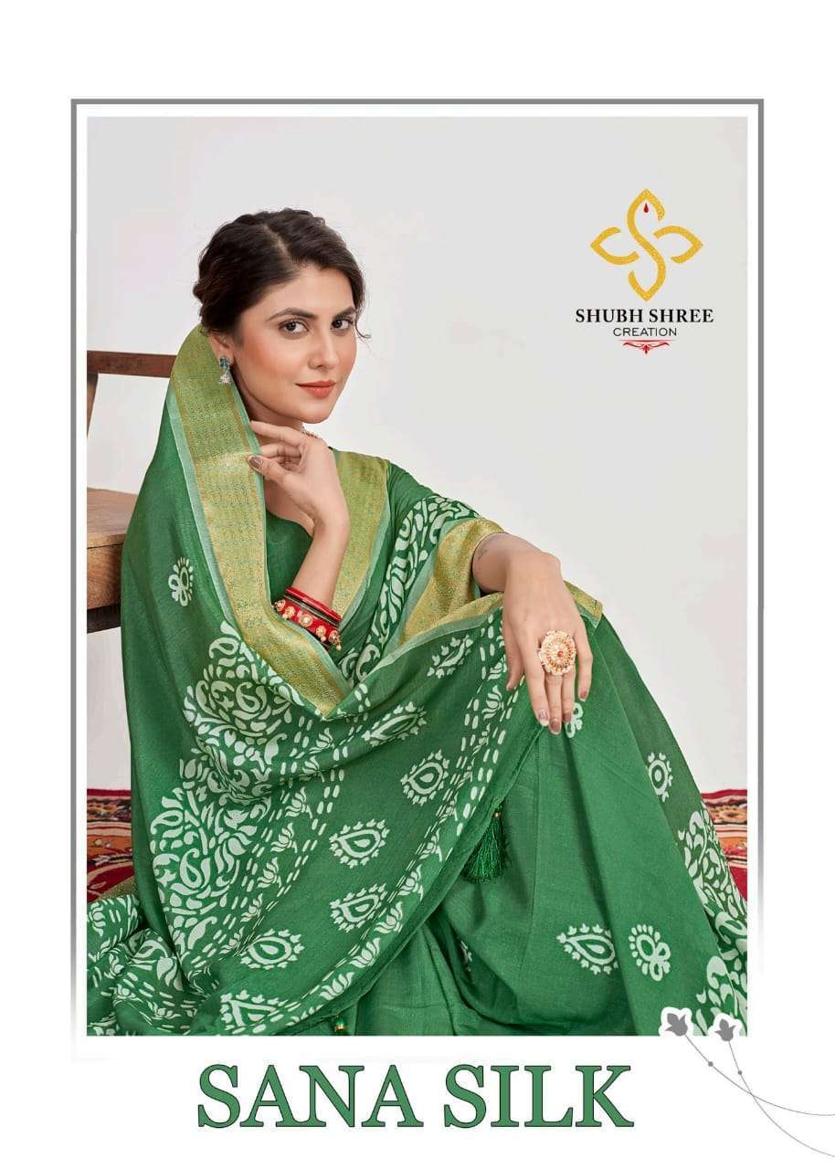 shubh shree sana silk series 1001-1006 dola saree