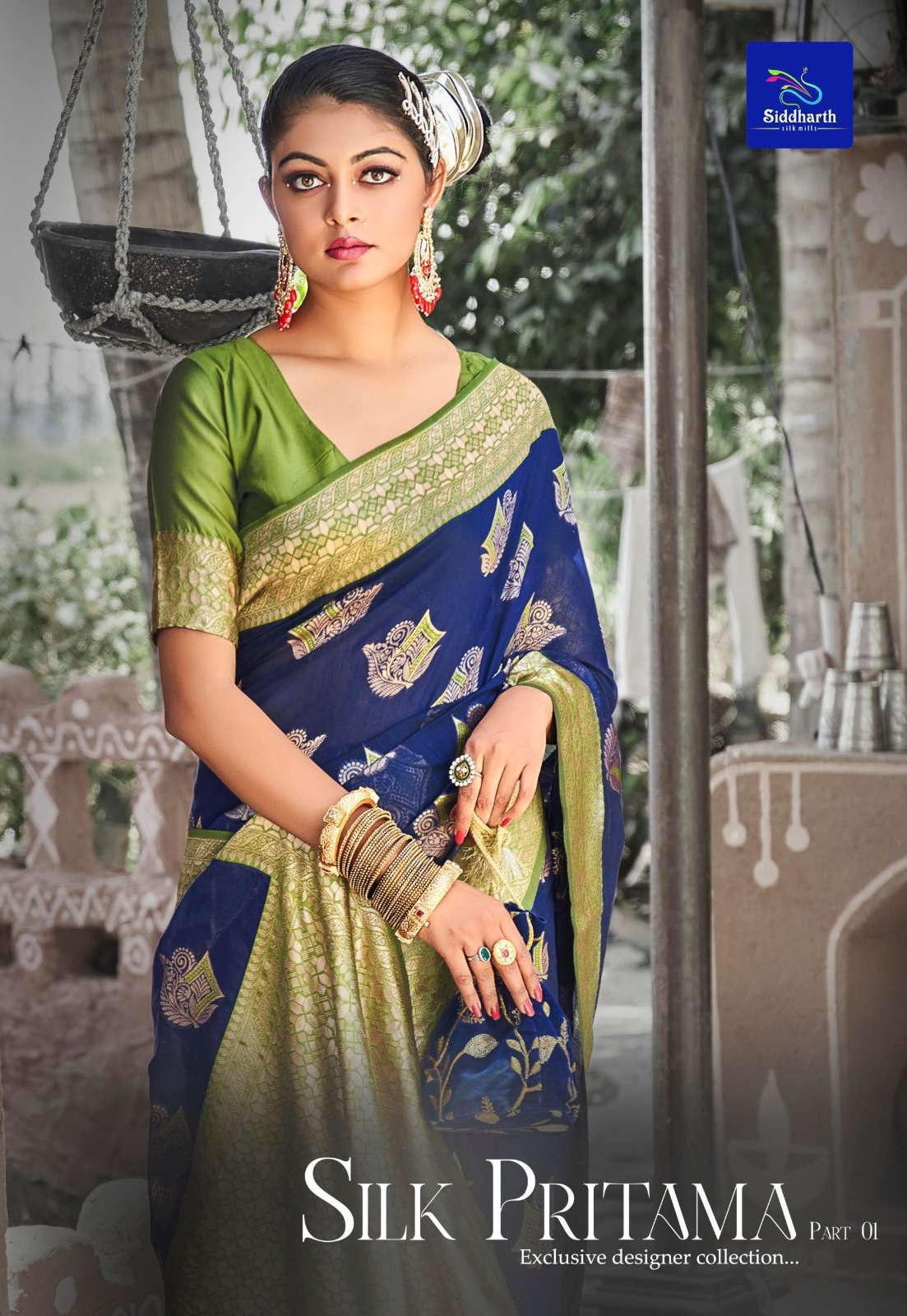 siddhanth weaves silk pritama series 6201-6206 Silk Base saree