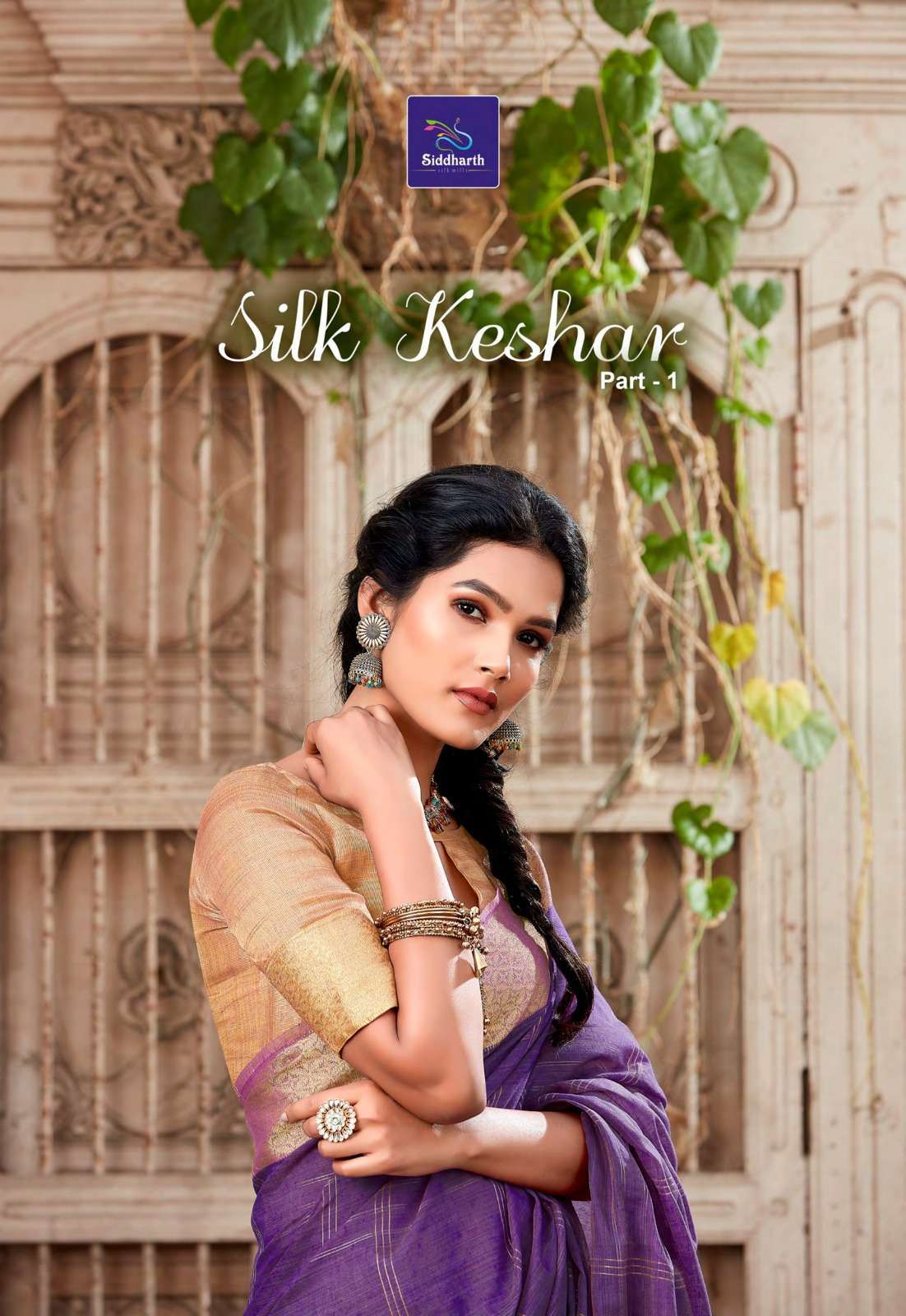 siddharth silk mills silk keshar vol 1 series 101-106 Cotton Base saree