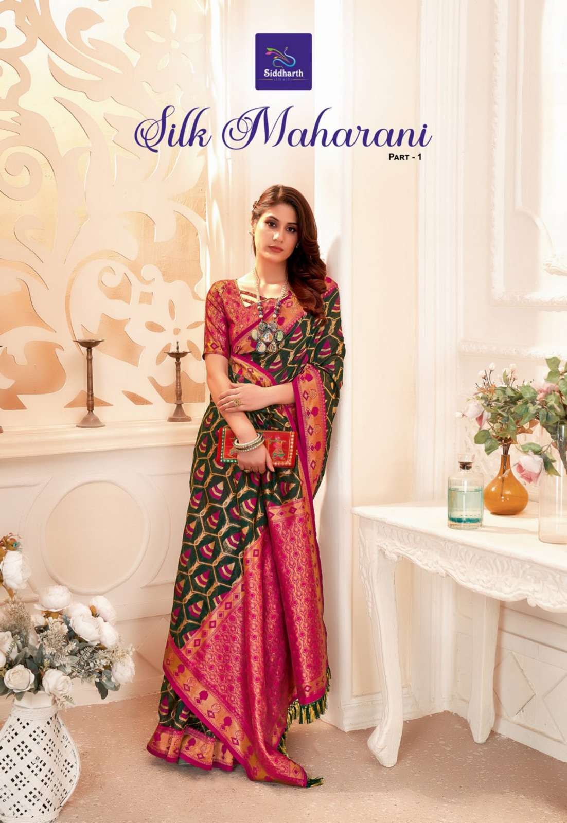 siddharth silk mills silk maharani vol 1 series 6001-6006 Silk Base saree