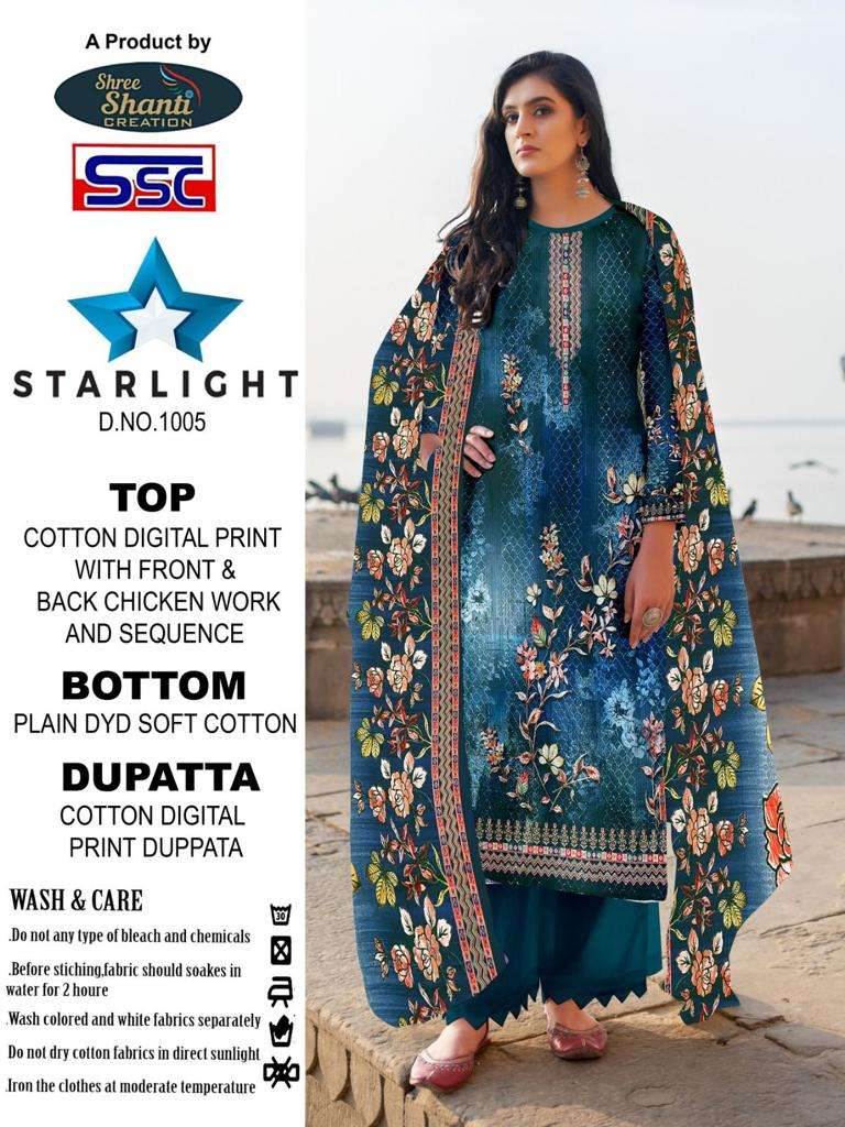 SSC Starlight Vol-1 series 1001-1008 Cotton Digital Print suit