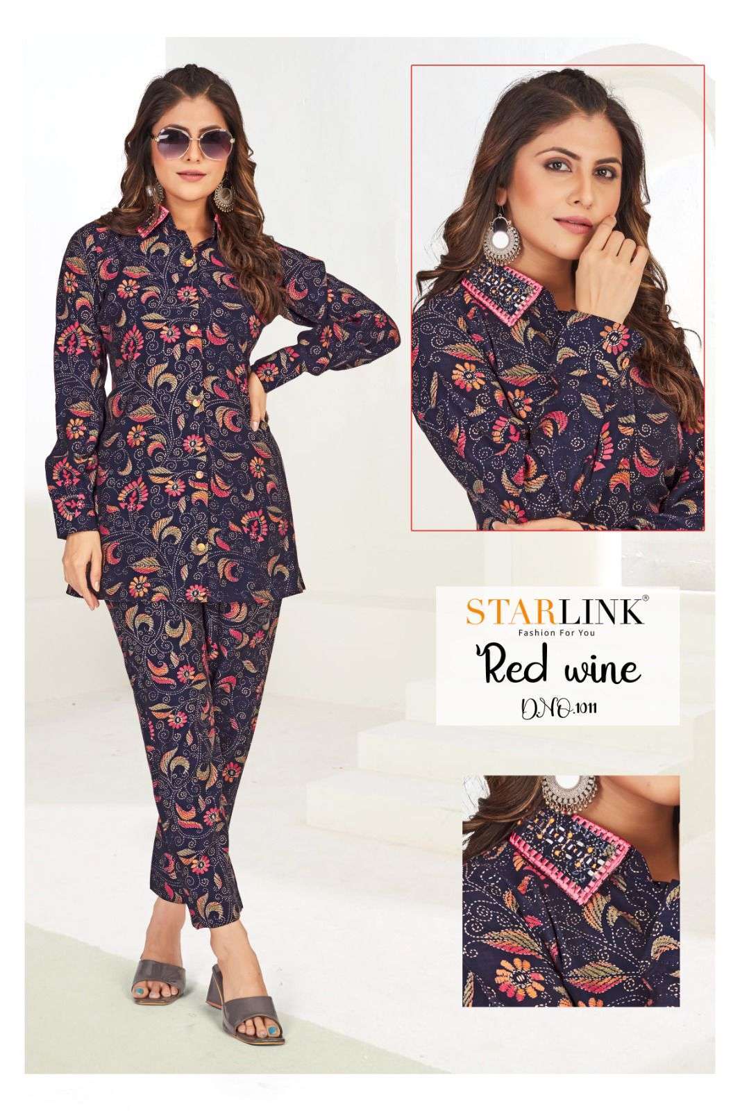 starlink red wine series 1001-1012 viscose chanderi silk kurti