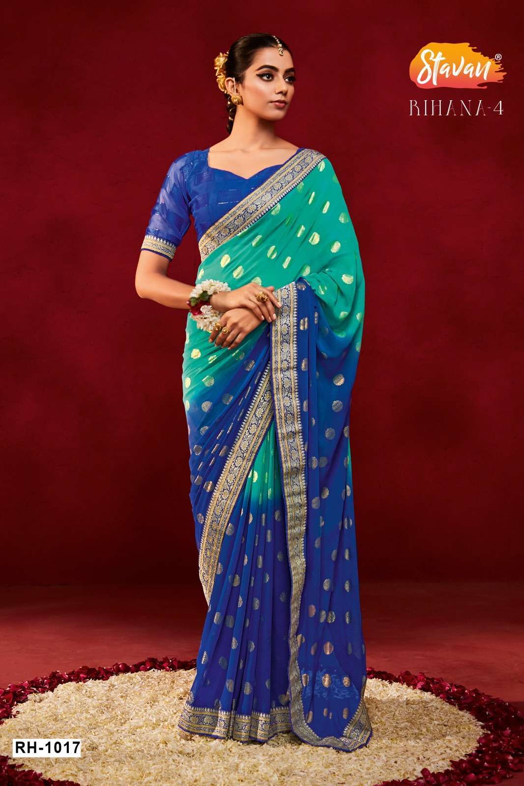 stavan rihaanaa vol 4 series 1016-1020 heavy weightless saree