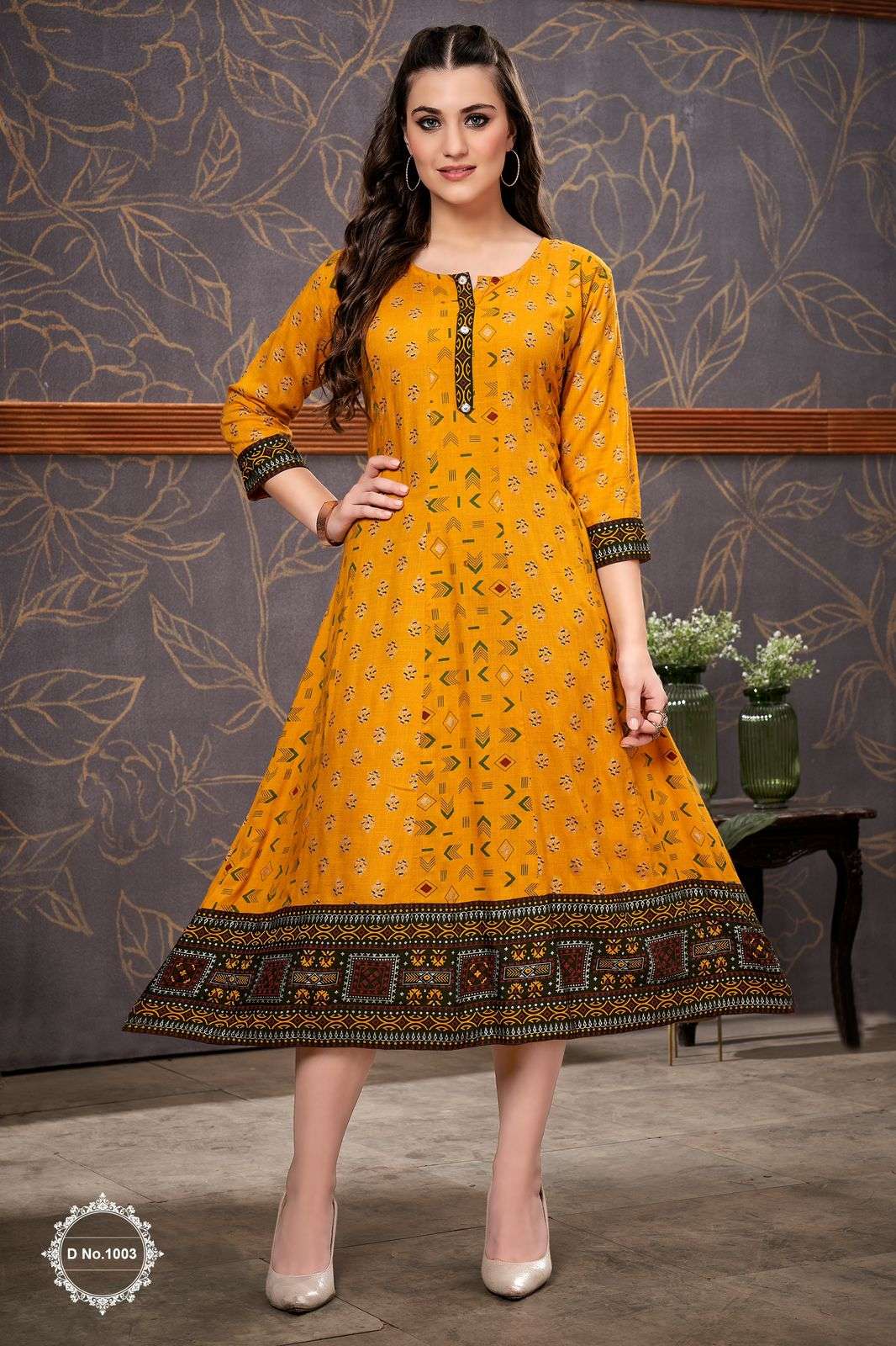 suhana designer 14 kg Rayon print kurti