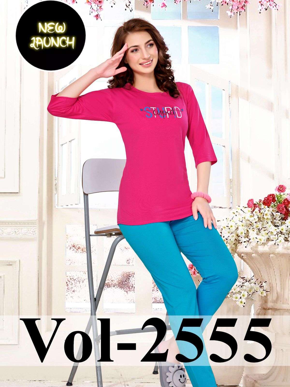 SUMMER SPECIAL VOL.2555 Heavy Shinker Hosiery Cotton Night Suits