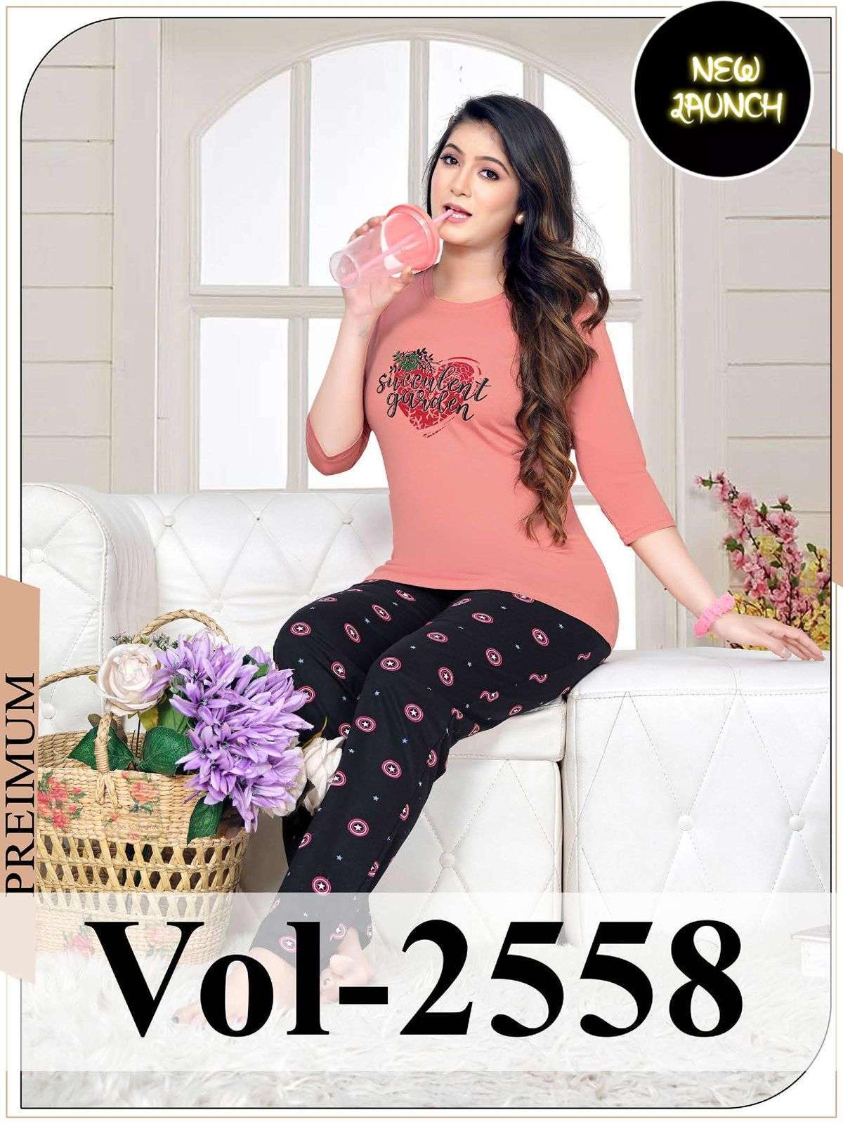 summer special vol 2558 Heavy Shinker Hosiery Cotton night suits