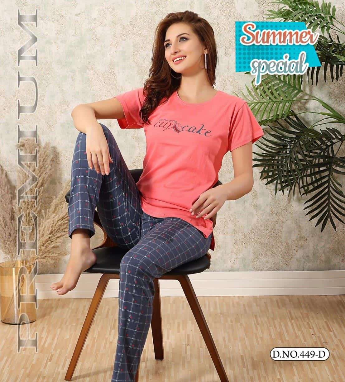 summer special vol 4049 Heavy Shinker Hosiery Cotton night suits