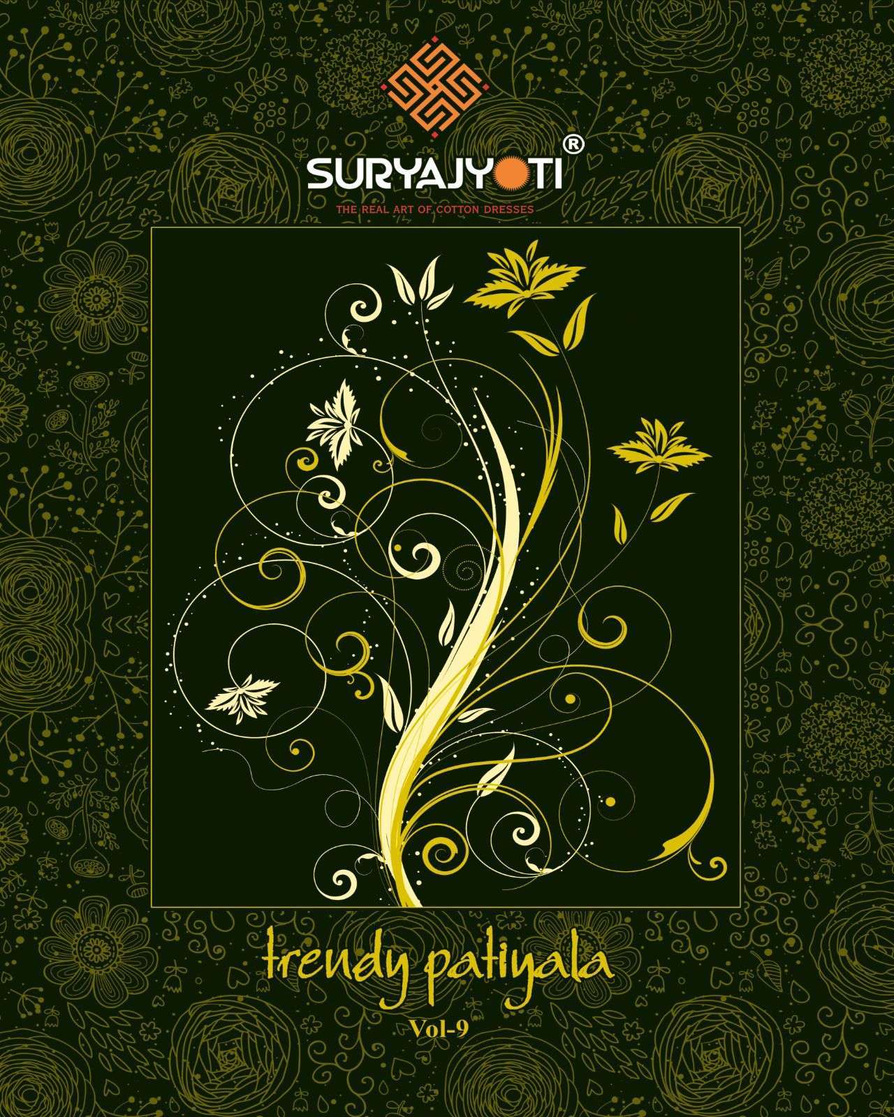 suryajyoti trendy patiyala vol 9 series 9001-9023 cotton suit 