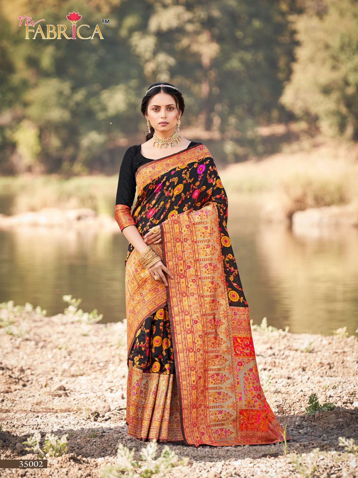 the fabrics kashmiri vol 2 series 35001-35006 pure kashmiri modal saree 