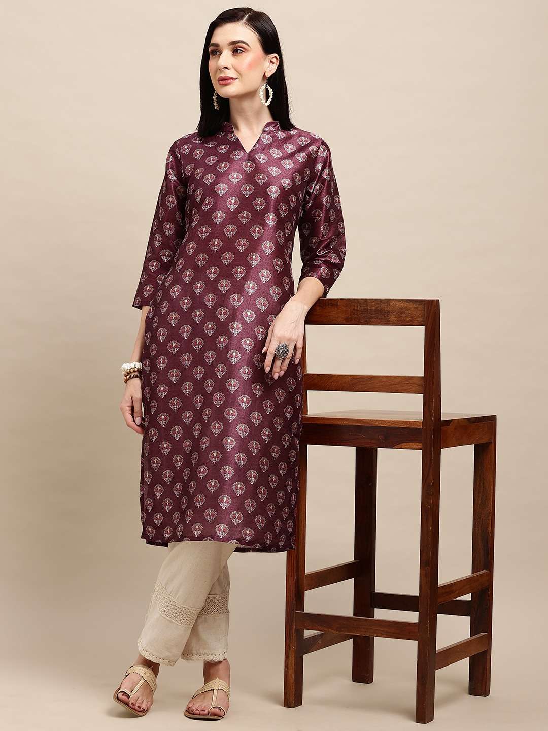 TIRTHA VOL 04 POLY CHANDERI KURTI 