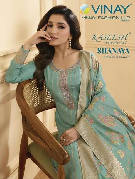 vinay kaseesh shanaya series 64411-64418 muslin jacquard suit