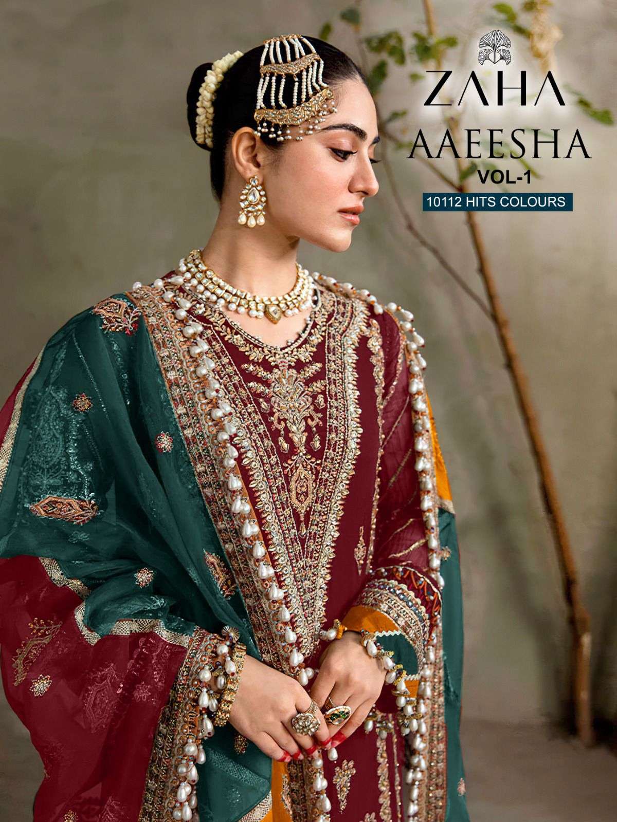 zaha aaeesha vol 1 series 10112 designer georgette suit 