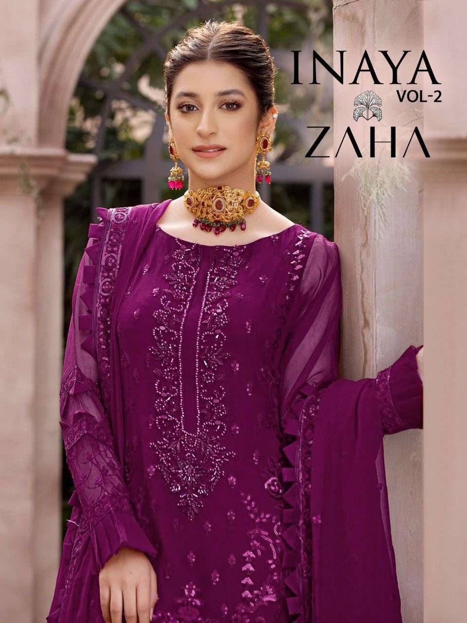 zaha inaya vol 2 series 10037 georgette suit