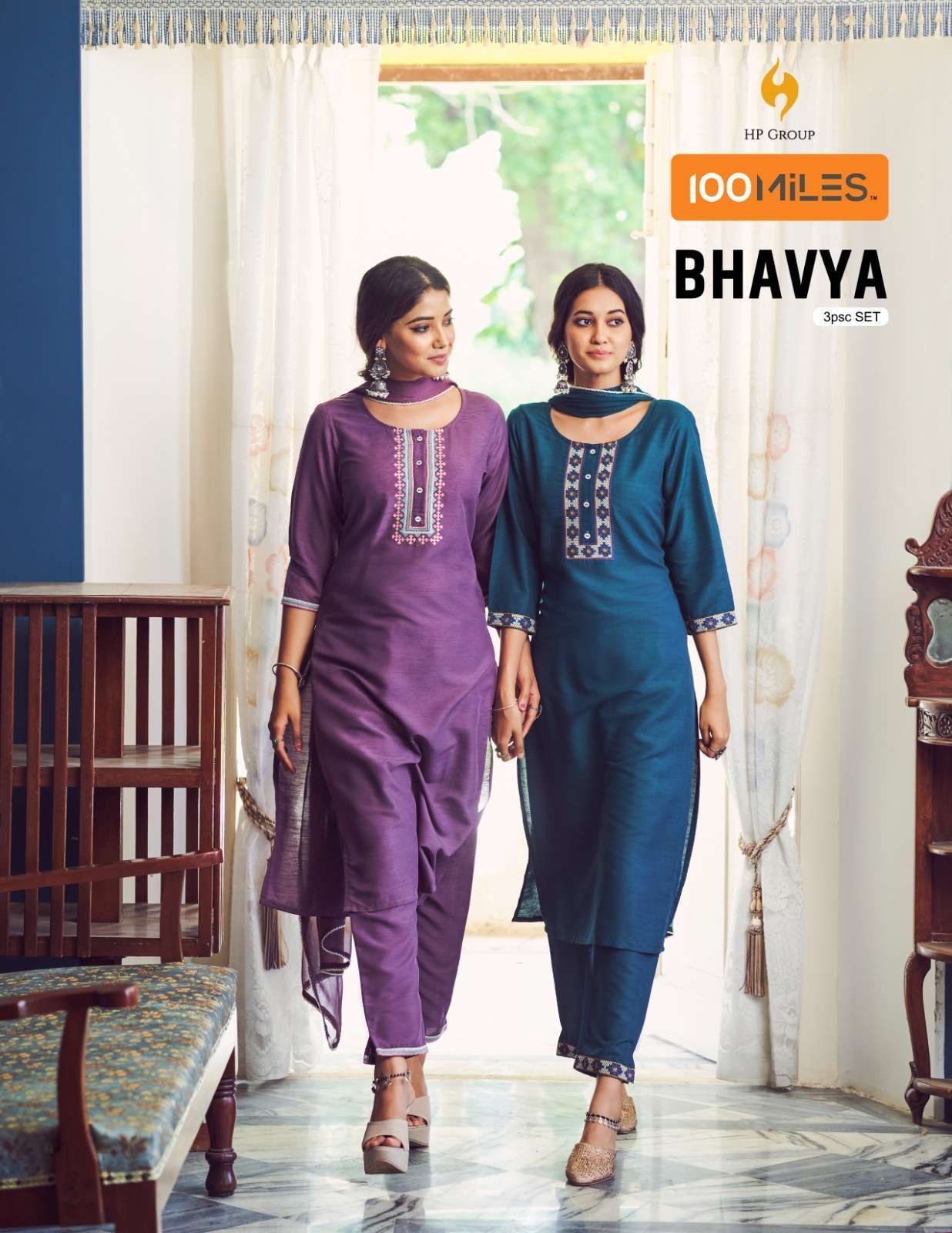 100 miles bhavya series 01-04 cotton blend suit 