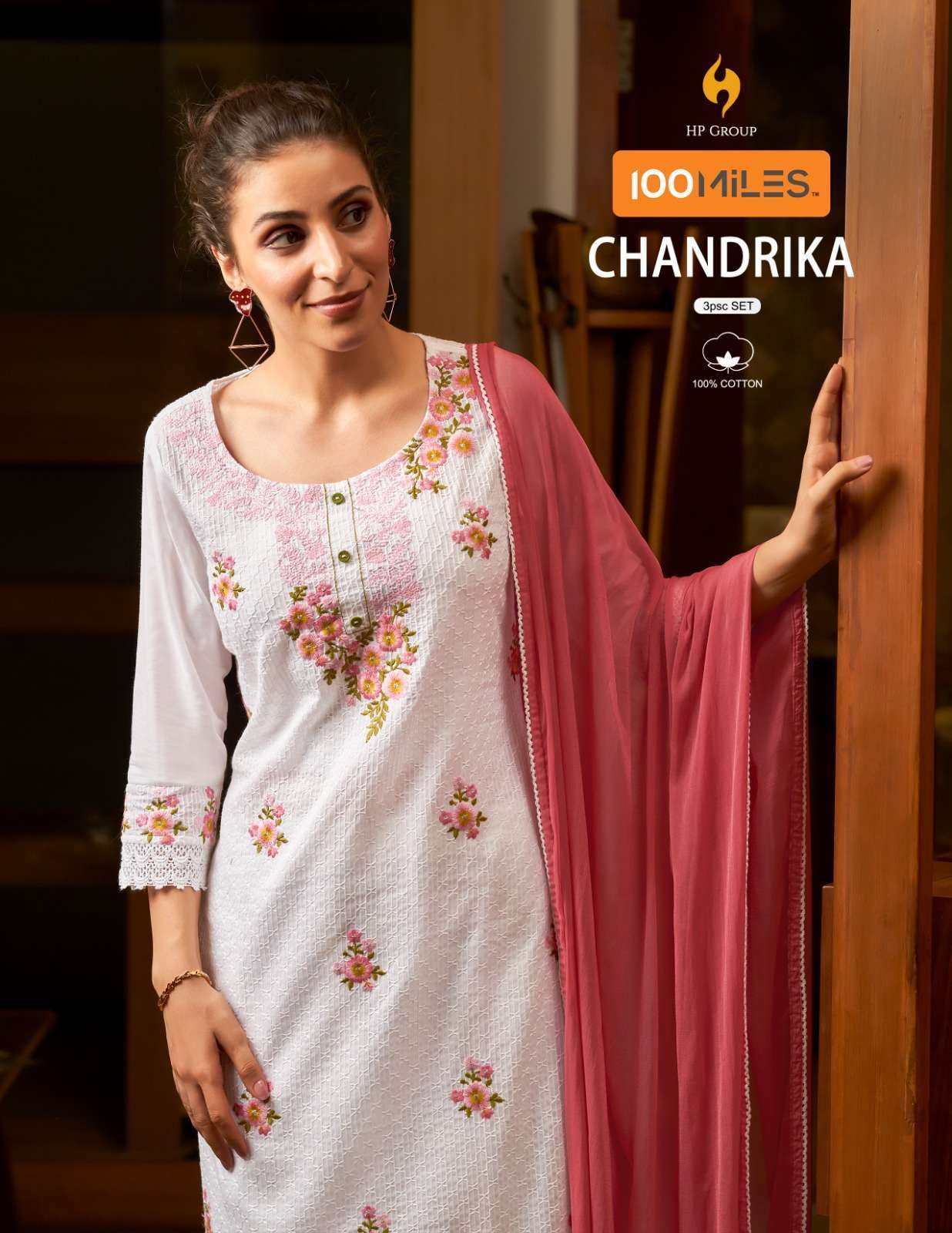 100 miles chandrika series 01-04 pure cotton readymade suit