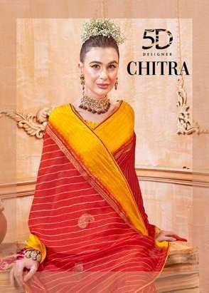 5d designer chitra series 4489-4492 bright chiffon saree
