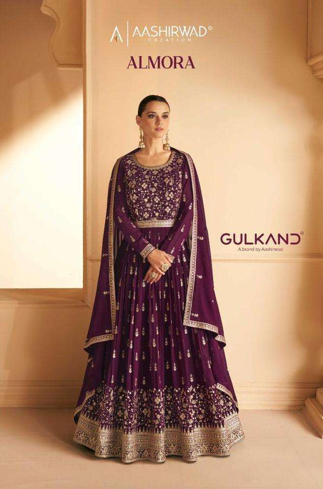 aashirwad gulkand almora series 9655-9658 real georgette gown