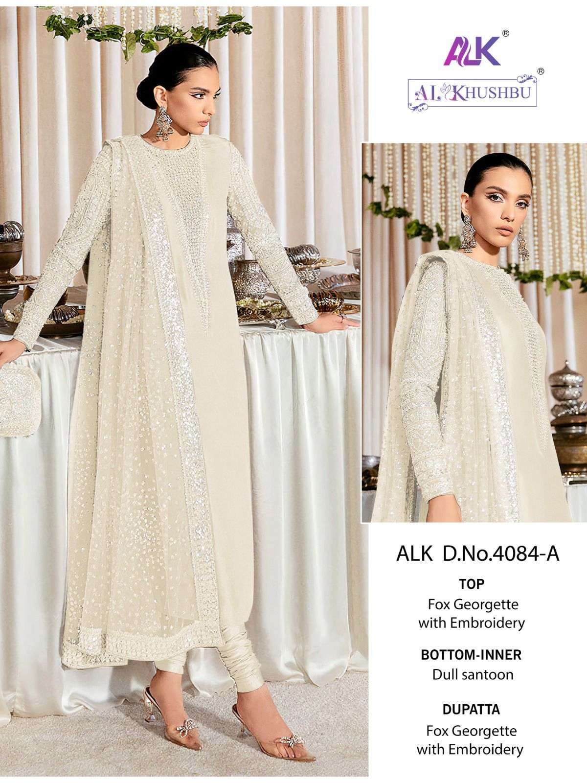 al khushbu 4084a georgette heavy embroidered suit 
