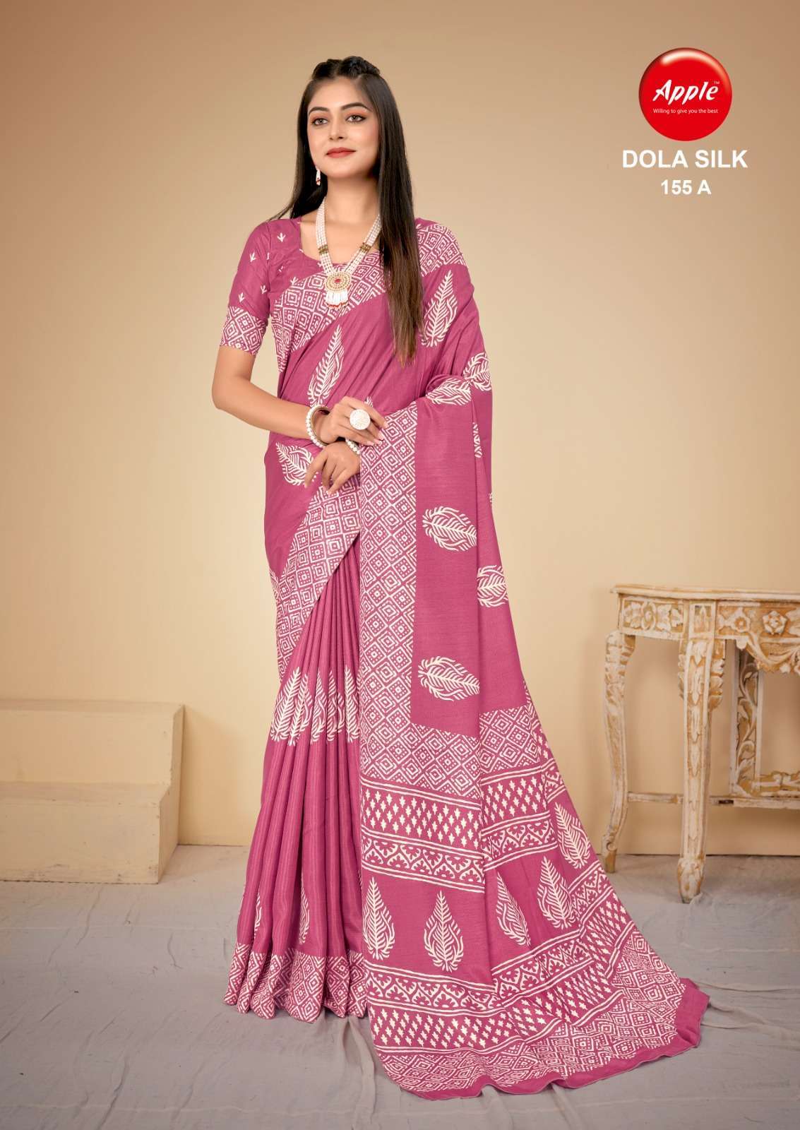 apple saree dola silk 155 Dola silk saree