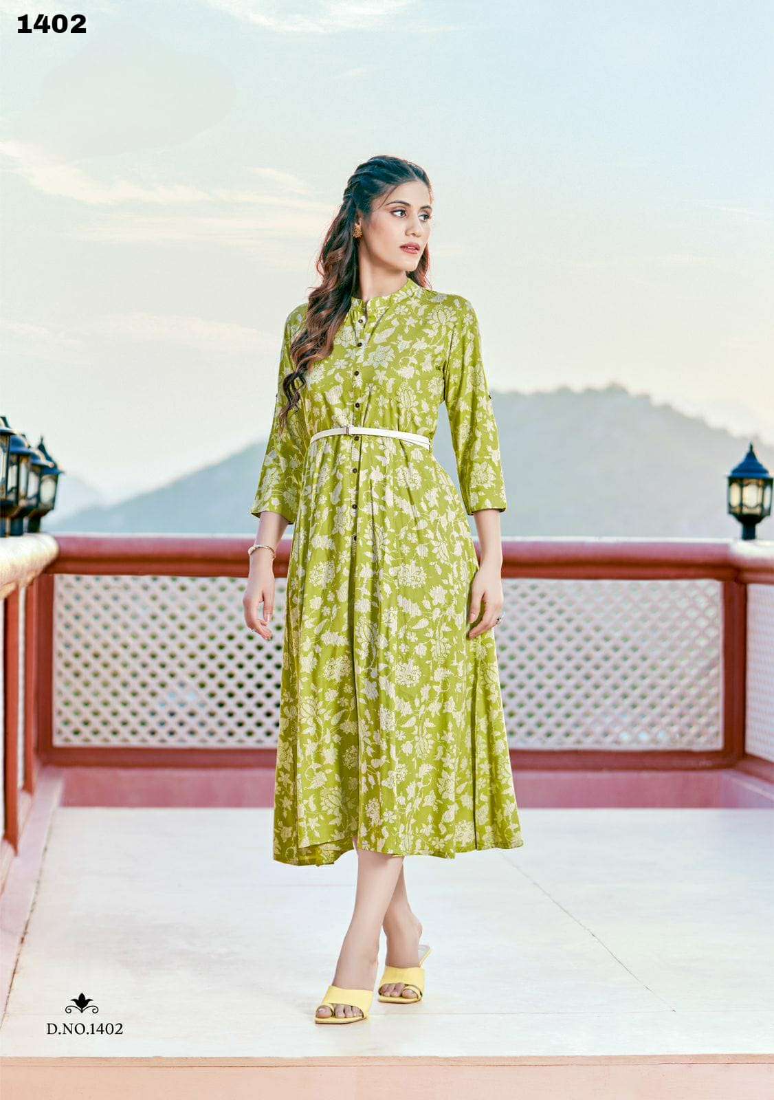 belt vol 14 designer rayon print kurti 