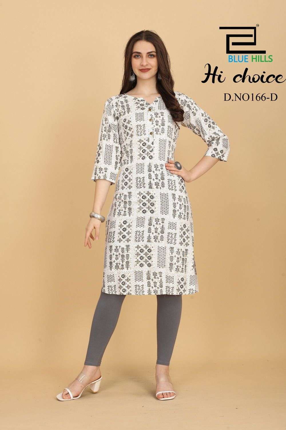 Blue hills hi choice series 166 rayon kurti 