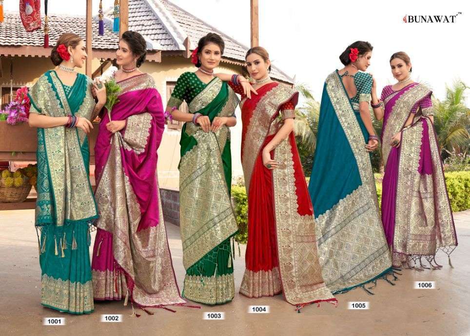bunawat lavanya series 1001-1006 Banarasi Silk saree