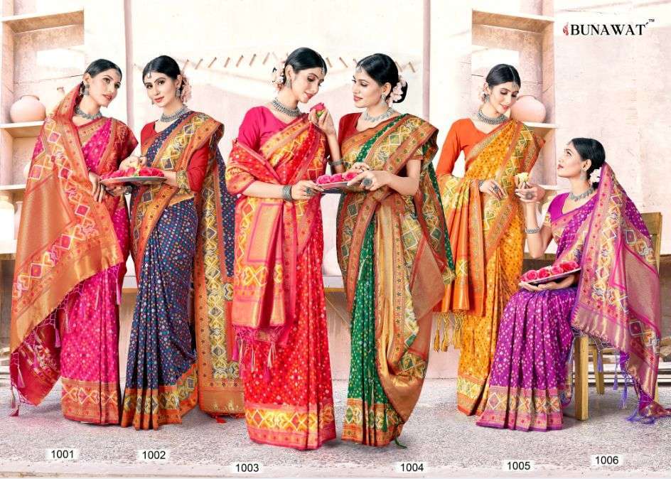 bunawat varmala series 1001-1006 Patola Silk saree