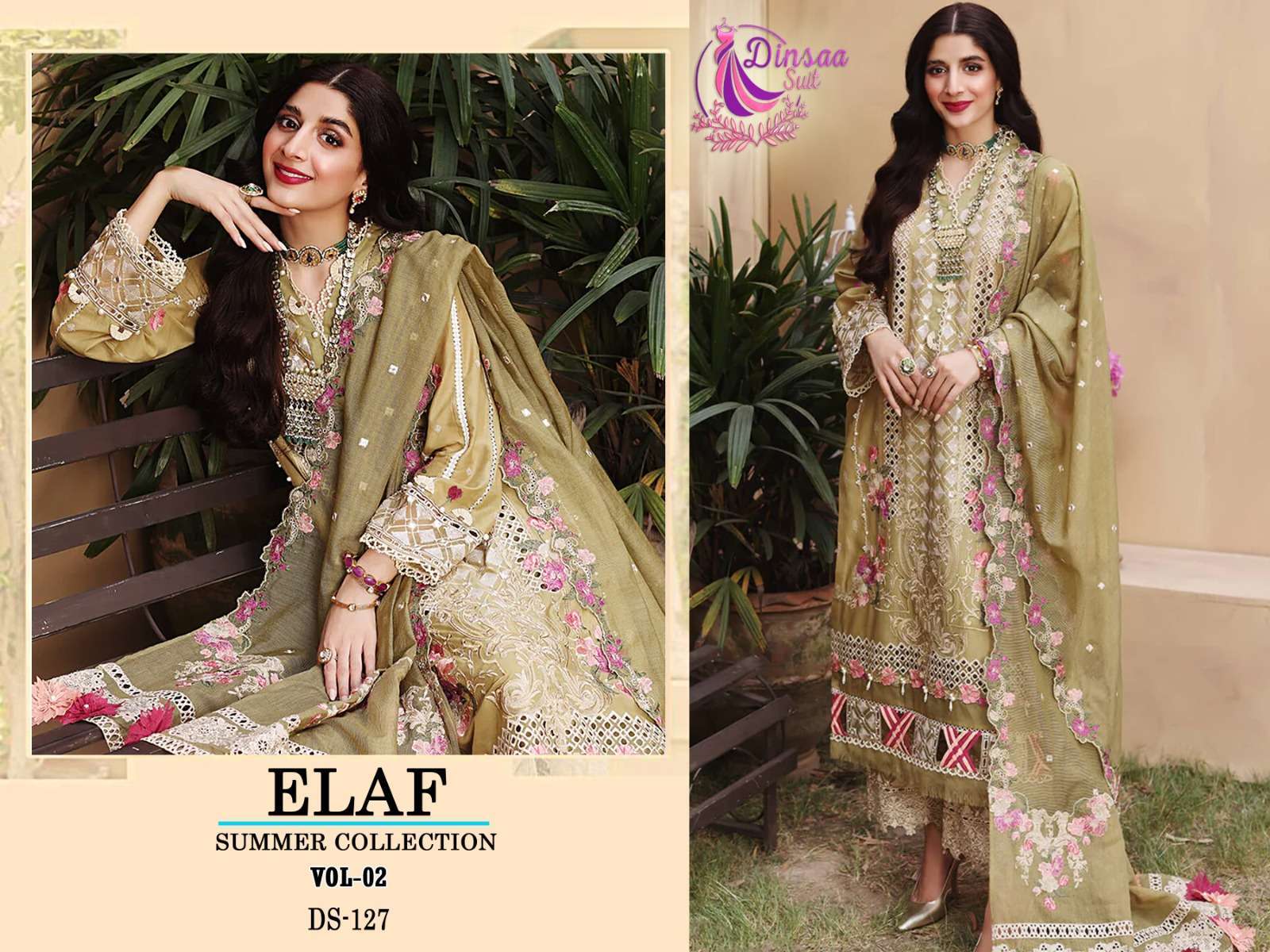 dinsaa 127 super hit design single pakistani salwar kameez