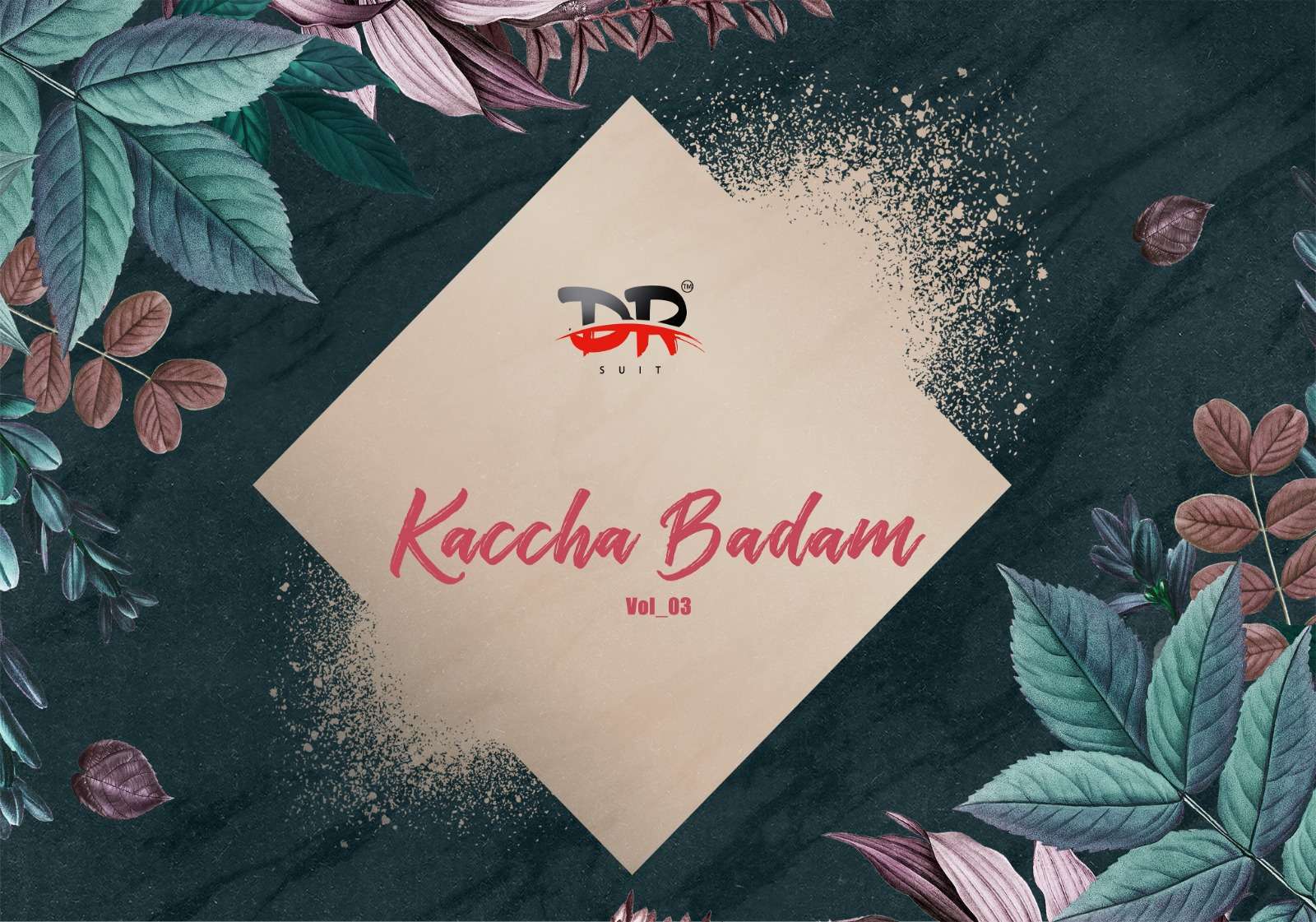 dr suit kaccha badam vol 3 series 3001-3012 pure cotton suit 