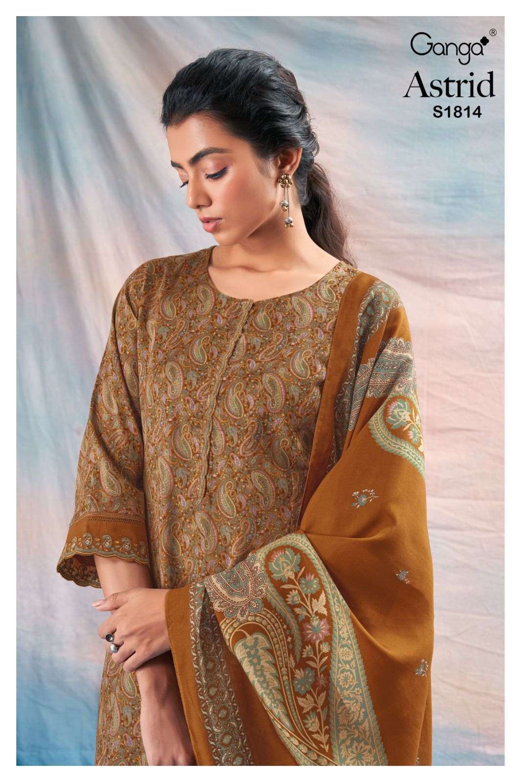 ganga astrid 1814 fancy cotton silk printed salwar kameez