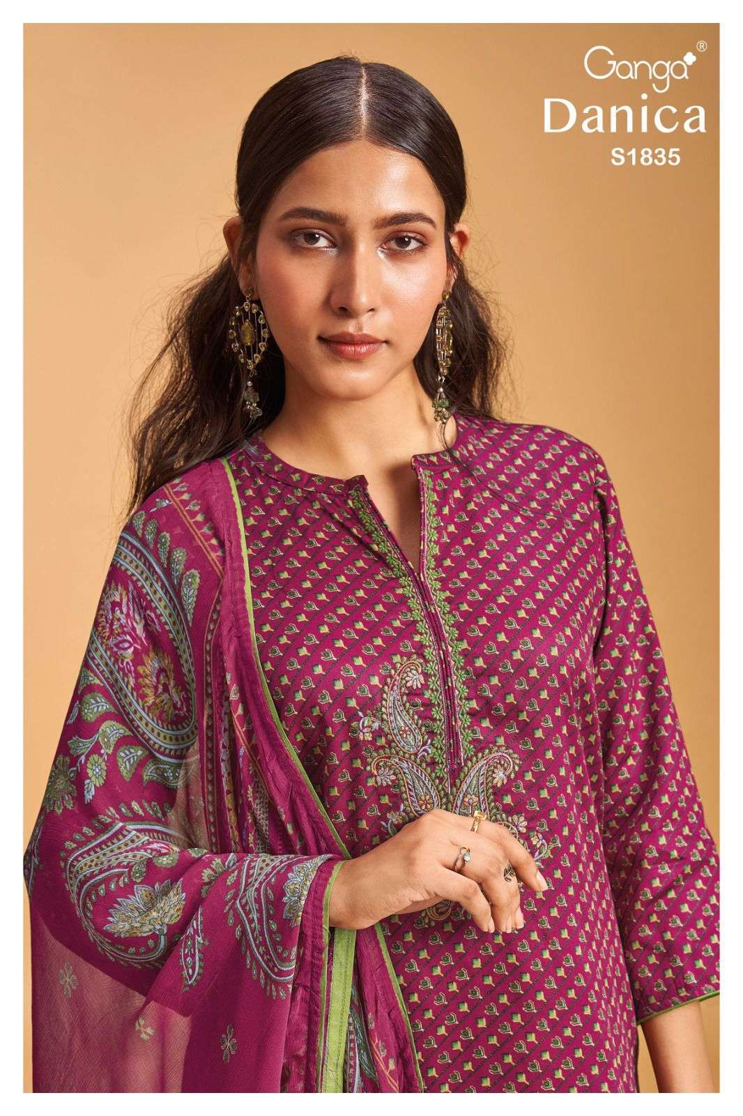 ganga danica 1835 premium cotton silk suit 