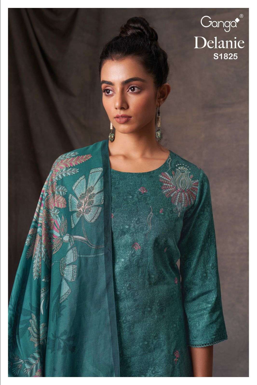 ganga delanie 1825 premium cotton silk suit 