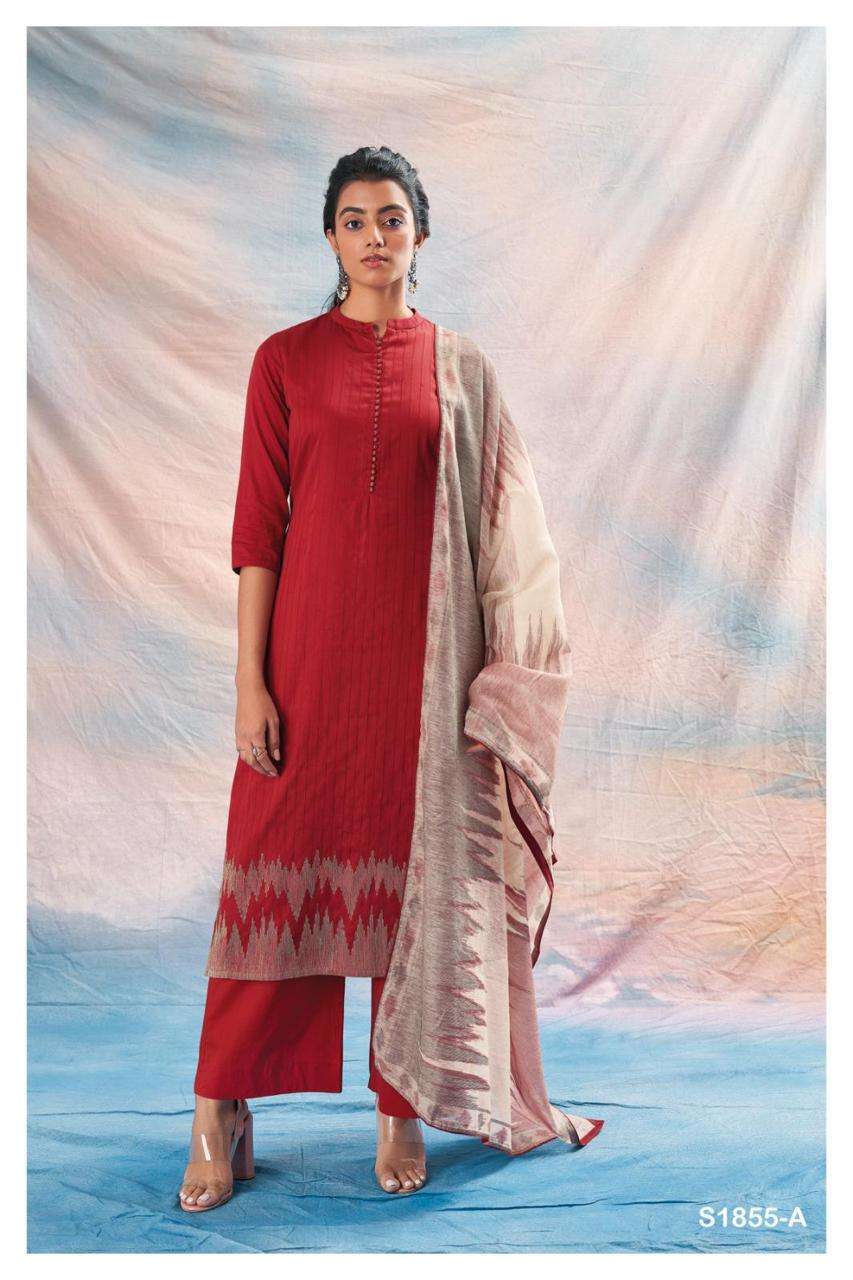 ganga tobi 1855 premium cotton silk suit 