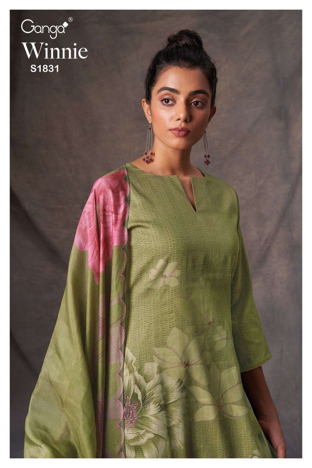 ganga winnie 1831 premium cotton silk suit 