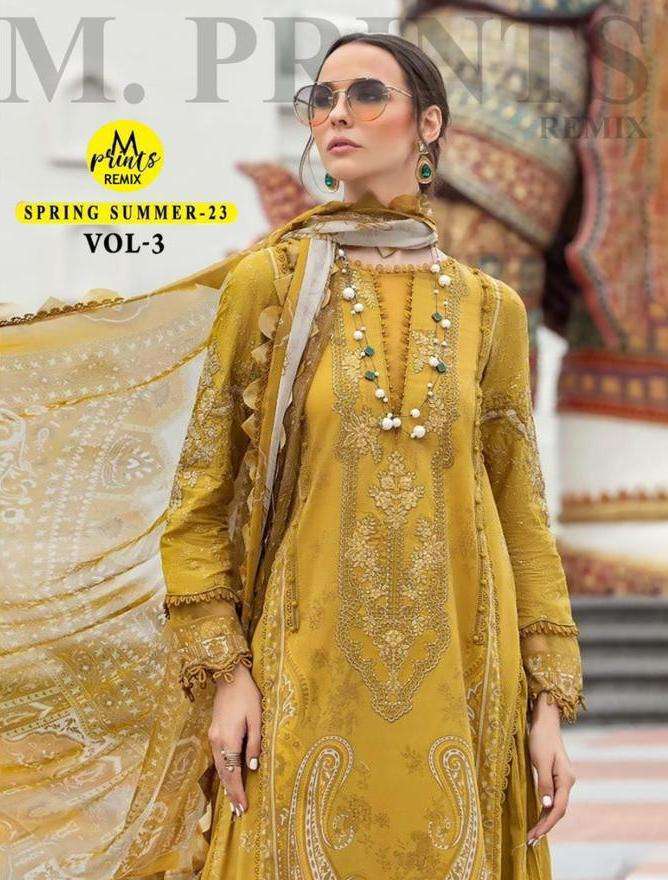 hazzel maria b mprints spring summer 23 remix vol 3 series 3004-3006 pure cotton suit