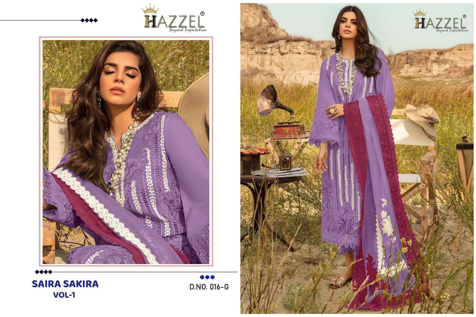 hazzel saira sakira vol 1 series 016 cambric cotton suit 